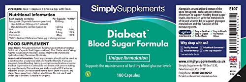 Diabeat Glucemia - Apto para veganos - 180 Cápsulas - SimplySupplements