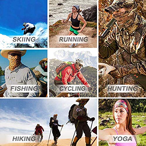 Diadema deportiva transpirable – para pesca, senderismo, correr, ciclismo – Multifuncional banda para el sudor, máscara para el día de los muertos, calavera de azúcar y flor, bufanda de arte