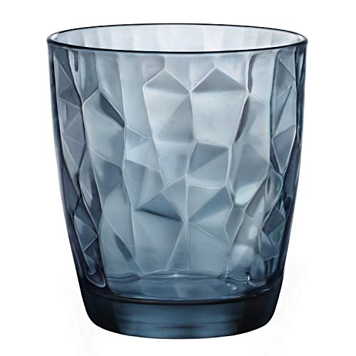 Diamond Blue - Vaso para Whisky, 39 cl, Pack con 6 vasos