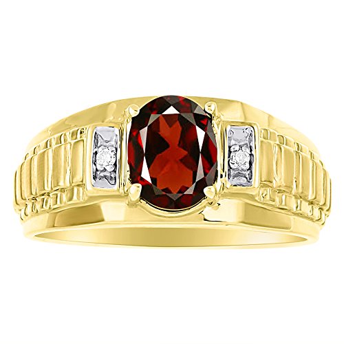 Diamond & Garnet Anillo 14 K Amarillo o 14 K oro blanco papel x diseño