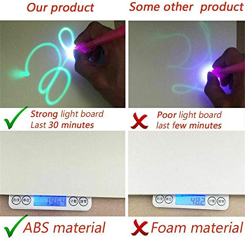 Dibuje con luz Divertido y juguete en desarrollo Tablero de dibujo Magic Draw Tablero de escritura luminosa fluorescente educativa para niños Doodle Art Write (A3 33 * 1.5 * 45 cm)