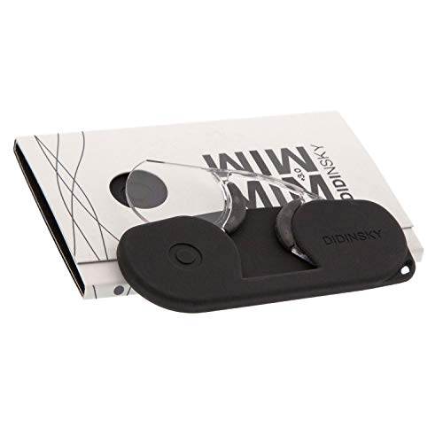 DIDINSKY Gafas de Lectura sin Patillas Graduadas para Hombre y Mujer transparentes. Gafas de presbicia para hombre y mujer retro o vintage para vista cansada. Graphite +3.0 – MIM