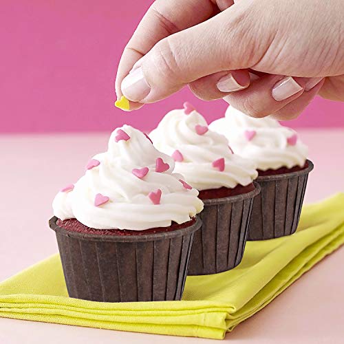 Diealles Shine Papel para Magdalenas, 100 Unidades Cápsulas para Cupcakes, Color Marrón Cupcake Wrappers Wedding