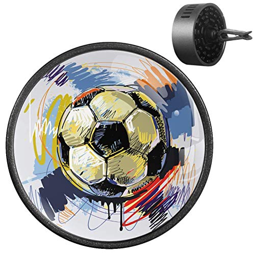 Difusor de Aire para Coche con diseño de balón de fútbol, de Goma EVA, difusor de aceites Esenciales, Fruta de la pasión