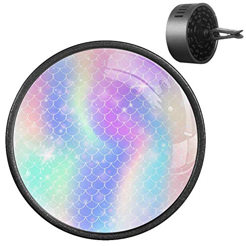 Difusor de Aire para Coche con diseño de Cola de pez y Estrellas, de Goma EVA, difusor de aceites Esenciales de aromaterapia, Fruta de la pasión