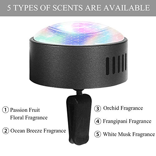 Difusor de Aire para Coche con diseño de Cola de pez y Estrellas, de Goma EVA, difusor de aceites Esenciales de aromaterapia, Fruta de la pasión