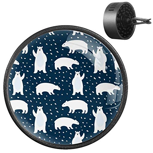 Difusor de Aire para Coche con diseño de Osos Polares de Goma EVA, difusor de aceites Esenciales, Fruta de la pasión