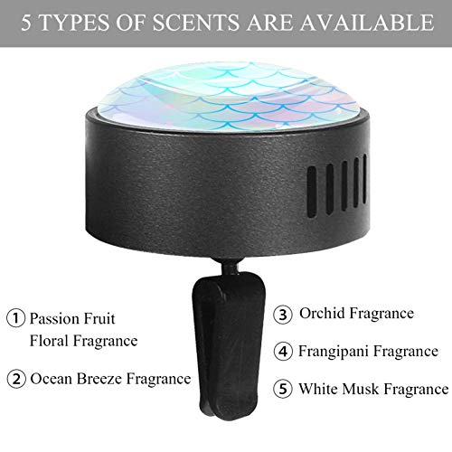 Difusor de Aire para Coche con Textura de Cola de Sirena, de Goma EVA, difusor de aceites Esenciales para aromaterapia, Fruta de la pasión