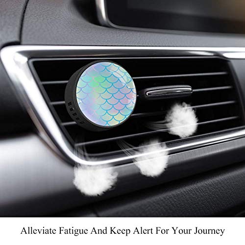 Difusor de Aire para Coche con Textura de Cola de Sirena, de Goma EVA, difusor de aceites Esenciales para aromaterapia, Fruta de la pasión