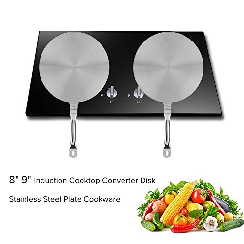 Difusor de calor - Difusor de calor de inducción, de acero inoxidable, convertidor de difusor de calor para cocinas de gas, eléctricas o de inducción, suministros para el hogar (20 cm)