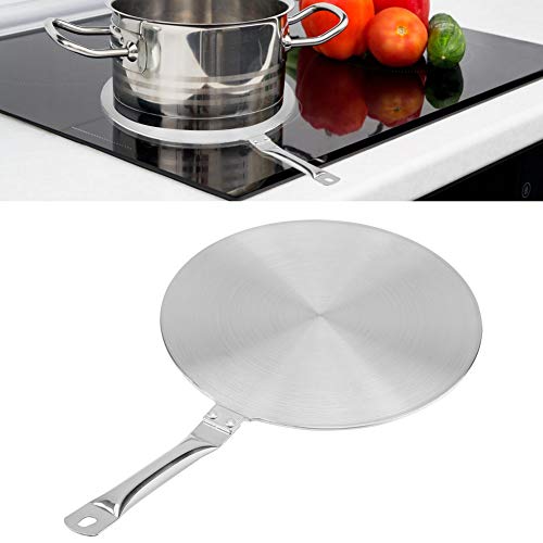 Difusor de calor - Difusor de calor de inducción, de acero inoxidable, convertidor de difusor de calor para cocinas de gas, eléctricas o de inducción, suministros para el hogar (20 cm)