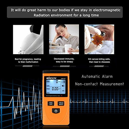 Digital LCD Detector de Radiación Electromagnética Medidor Dosímetro Tester Mostrador
