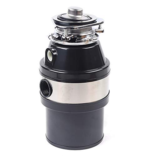 DiLiBee El triturador de basura triturador de basura triturador de alimentos 1 / 2HP Alimentación continua Comidas caseras en la cocina con enchufe 2600 RPM