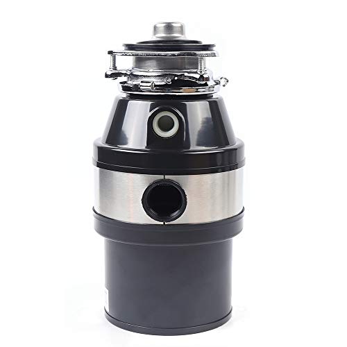 DiLiBee El triturador de basura triturador de basura triturador de alimentos 1 / 2HP Alimentación continua Comidas caseras en la cocina con enchufe 2600 RPM