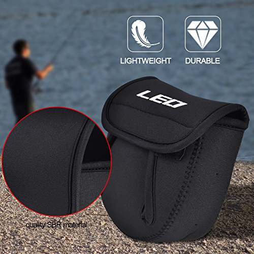 dilwe bolsa de carrete pesca – Funda de bobina pesca protectora protección de carrete pesca accesorio, tamaño L