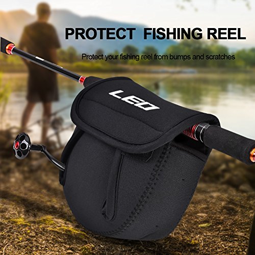 dilwe bolsa de carrete pesca – Funda de bobina pesca protectora protección de carrete pesca accesorio, tamaño L