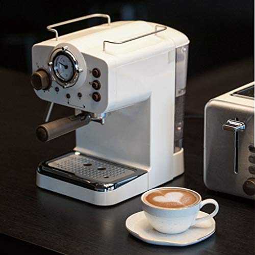 DIOE Cafetera espresso semiautomática completa retro Cafetera de acero inoxidable de 15 bares con burbujeador de leche, empaquetado con accesorios de café gratis para capuchino, café con leche y moc