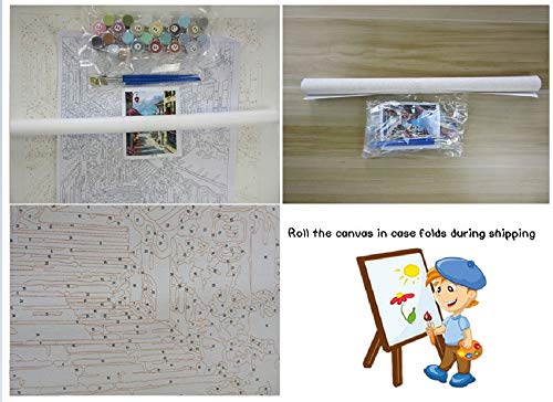 Dirart Sin Marco DIY Cuadro Pintura De La Pintura De La Lona De La Cereza Dulce Madura Por Las Imágenes Decorativas De La Pared Pintada Pared Para La Sala De Estar 40X50Cm