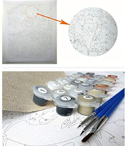 Dirart Sin Marco DIY Cuadro Pintura De La Pintura De La Lona De La Cereza Dulce Madura Por Las Imágenes Decorativas De La Pared Pintada Pared Para La Sala De Estar 40X50Cm