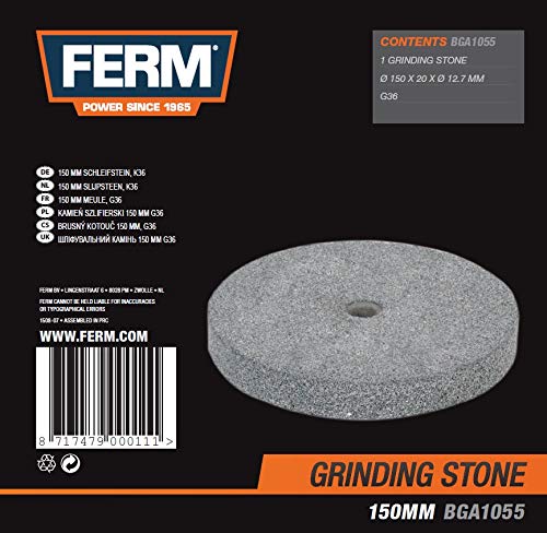 Disco de piedra para amolar 150x20x12 - 7mm G36 gris