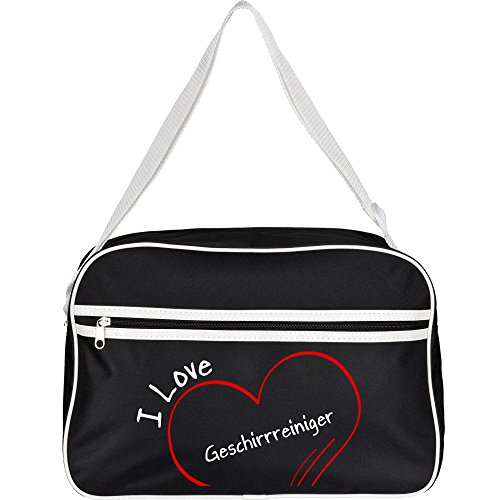 Diseño de bolso bandolera I Love limpiador para vajilla de colour negro
