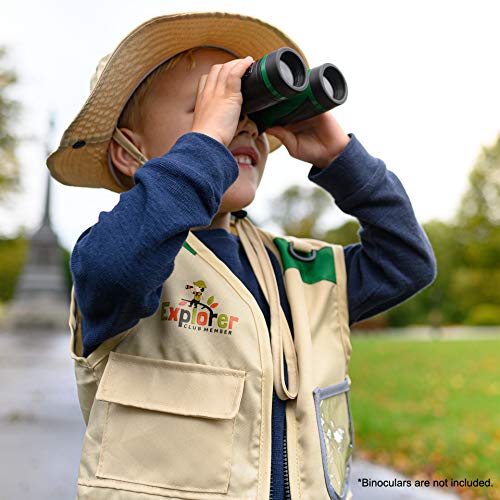 Disfraz de explorador para niños, incluye chaleco y sombrero de safari, regalo perfecto para niños y niñas de entre 3 y 7 años, juego de rol como paleontólogo zoológico guardabosques o pesca.