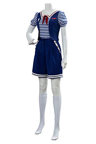 Disfraz De Serie De Television para Mujer Robin Cosplay Traje De Marinero Heladeria Uniforme Asistente Azul (Mujer S, Estilo 1)
