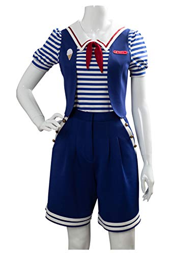 Disfraz De Serie De Television para Mujer Robin Cosplay Traje De Marinero Heladeria Uniforme Asistente Azul (Mujer S, Estilo 1)