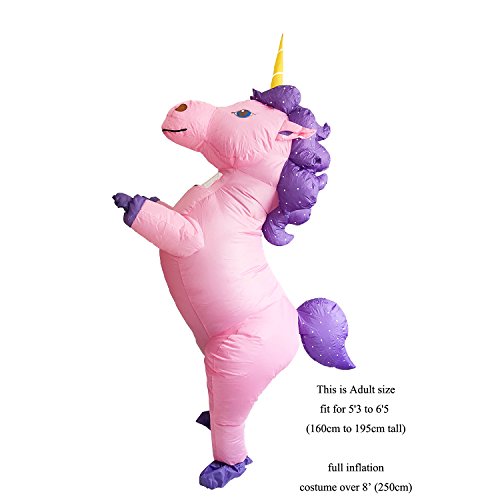 Disfraz Jyzcos hinchable de unicornio con cuerno