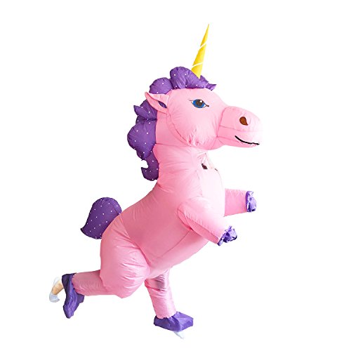 Disfraz Jyzcos hinchable de unicornio con cuerno