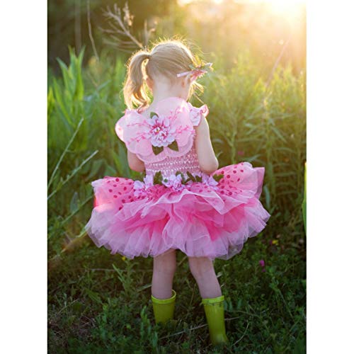 Disfraz vestido de flores Hada Rosa con alas Talla M (4 - 6 años)
