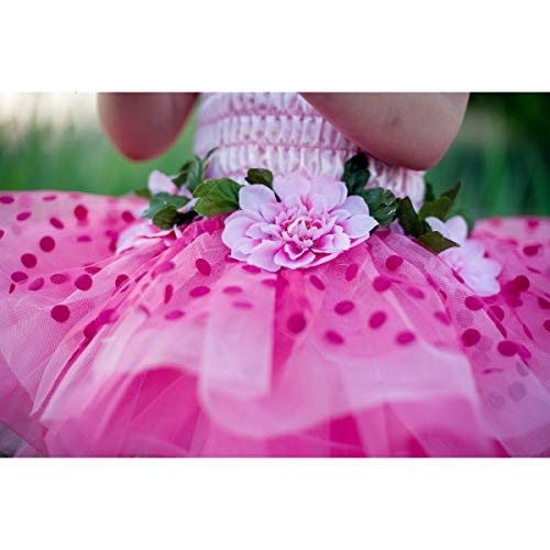 Disfraz vestido de flores Hada Rosa con alas Talla M (4 - 6 años)