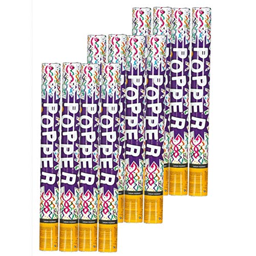 Disfrazjaiak Pack 12 cañones confetti 40cm