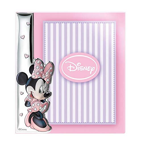 Disney Baby - Minnie Mouse - Marco de fotos decorativo - Ideal para habitaciones infantiles - Plata/Plexiglás - Imagen de Minnie en 3D y en color