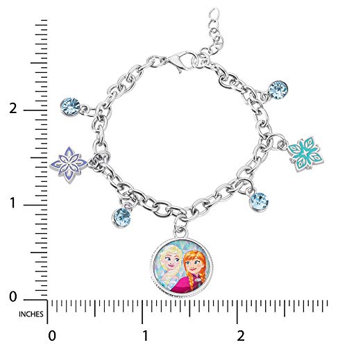 Disney Frozen Sisters Elsa and Anna Fashion Charm Bracelet, 6.5 + 1" Extender