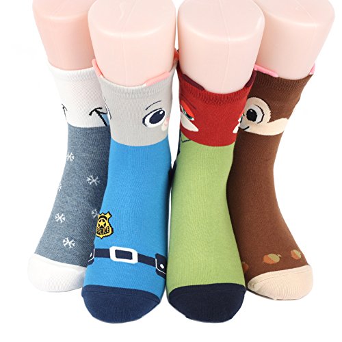 Disney Sneakers Churros 03 - Calcetines para mujer (4 pares)