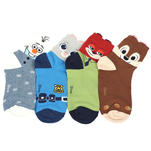 Disney Sneakers Churros 03 - Calcetines para mujer (4 pares)