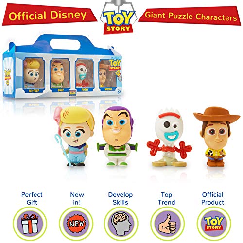 Disney Toy Story 4 Forky, Woody, Buzz y Figura de Bo Peep, Juego con 4 Figuras de Acción, Set de Figuras 4 Minis Personajes, Juguetes De Colección, Juguetes niños +3 años