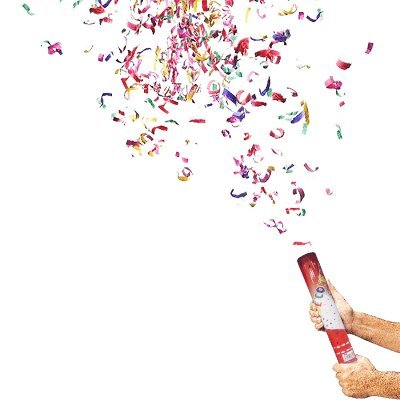 DISOK - Cañón Confeti 40 Cm - Lanzapetalos, Lanzador pétalos confetis, Cañon serpetina para Bodas, Fiestas,, Comprar Online