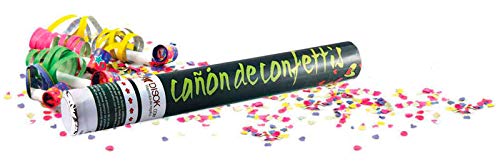 DISOK - Cañón Confeti 40 Cm - Lanzapetalos, Lanzador pétalos confetis, Cañon serpetina para Bodas, Fiestas,, Comprar Online