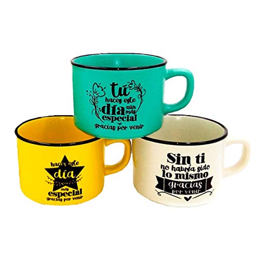 DISOK Lote de 50 Tazas con Frases Gracias por Venir - Tazas para Detalles de Bodas, Bautizos y Comuniones