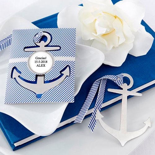 DISOK - Punto De Libro Marinero - Puntos de Libro, Marcadores de páginas, marca páginas para Primera Comunión 1ª, Detalles para Comuniones Recuerdos Baratos y Originales