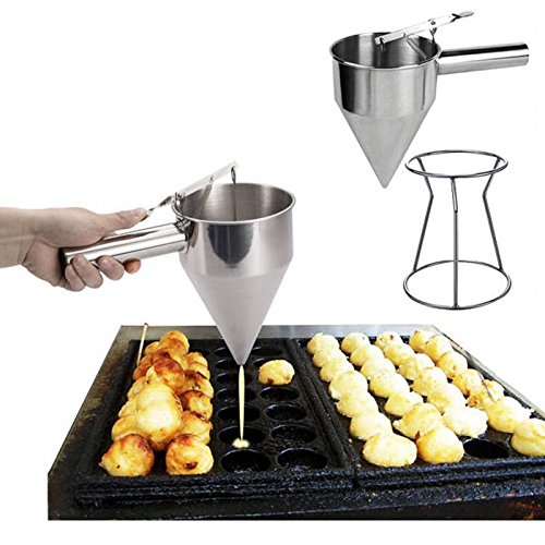 Dispensador con soporte embudo para miel sirope salsas caramelo masa de hornear de OPEN BUY