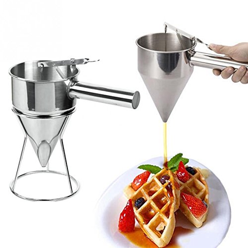 Dispensador con soporte embudo para miel sirope salsas caramelo masa de hornear de OPEN BUY