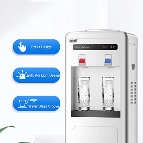 Dispensador de Enfriador de Agua de Pie Dispensador de Agua Fría y Caliente de Alta Capacidad de Carga Superior para El Hogar y La Oficina (Agua Helada≤15 ℃, Agua Caliente ≥85 ℃)