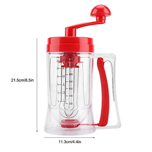 Dispensador de masa para panqueques y magdalenas, dispensador de batidora de mano Manua Batidora, herramienta perfecta para hornear magdalenas, gofres, muffins, crepes, pasteles