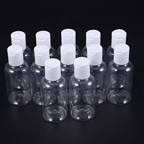 Dispensador rellenable para lociones líquidas, cremas, sistema de bomba de presión, envase vacío, ideal para viajes, 15 unidades de 75 ml, (color al azar), de Lurrose.