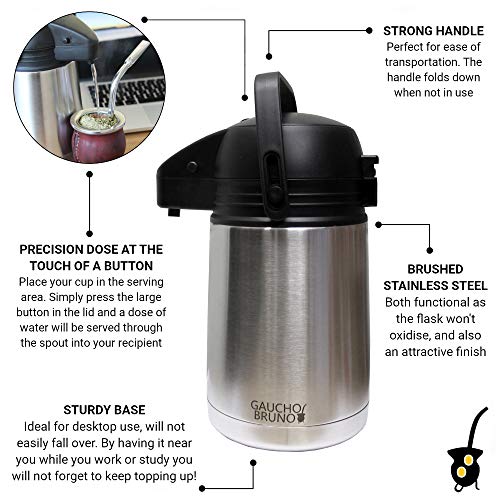 Dispensador Térmico de Agua Para Escritorio 1 Litro Ideal Para Yerba Mate