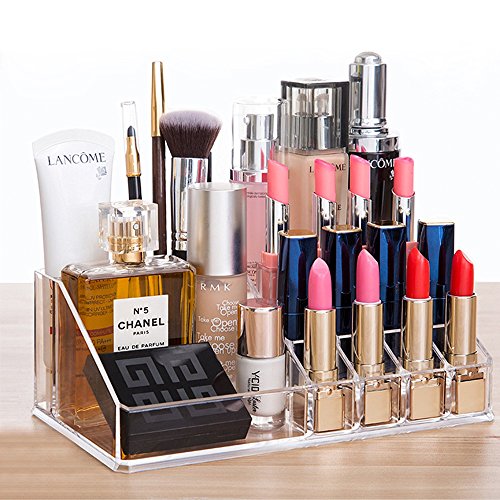 Display4top Caja acrílica Estante de maquillajes Maquillaje Cosméticos Joyería Organizador (7 Drawers Transparente)