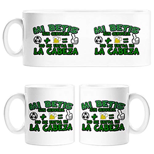Diver Tazas Taza Mi Betis sin Cerveza no me entra en la Cabeza - Cerámica